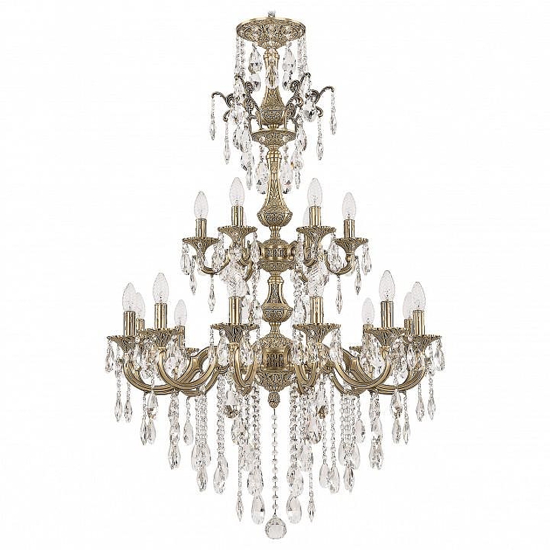 Люстра Bohemia Ivele Crystal 7201 72101/12+6/250/XL/2d B FP цвет плафона/подвески Прозрачный, цвет арматуры Бронза