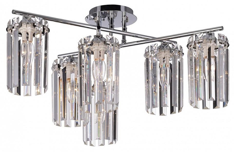 Люстра Citilux AX1S CL313261 цвет плафона/подвески Прозрачный, цвет арматуры Хром