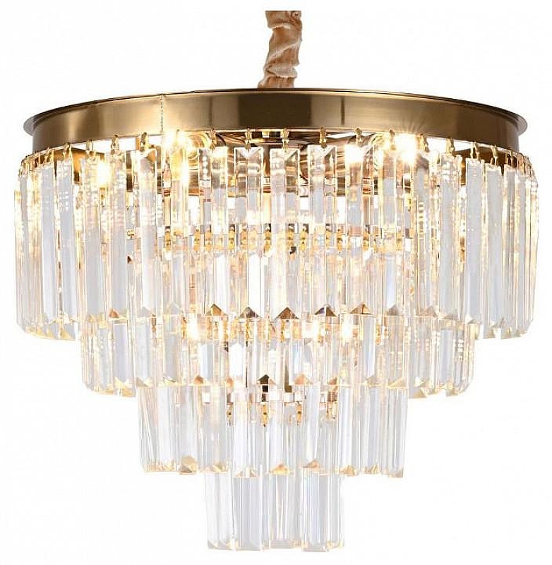 Люстра Citilux R1cky CL314143 цвет плафона/подвески Прозрачный, цвет арматуры Золото