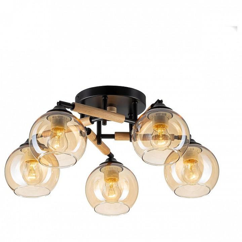 Люстра Citilux T1ka CL133151 цвет плафона/подвески Бежевый, цвет арматуры Черный