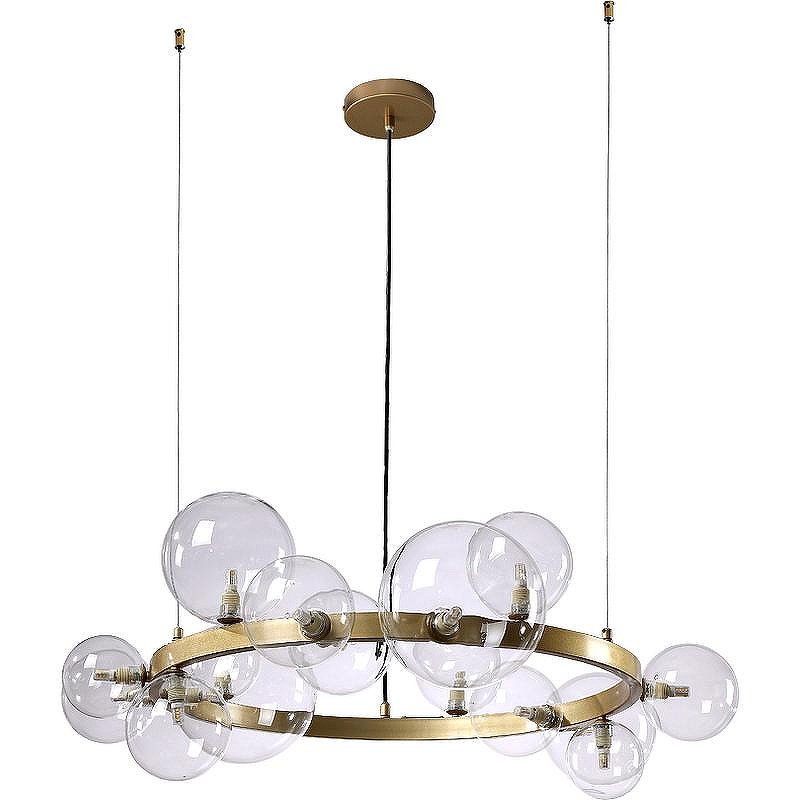 Люстра Crystal Lux Agata SP15 V2 Gold Transparente цвет плафона/подвески Прозрачный, цвет арматуры Золото