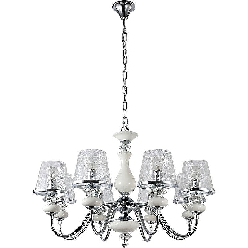 Люстра Crystal Lux Betis SP-PL8 цвет плафона/подвески Прозрачный, цвет арматуры Хром