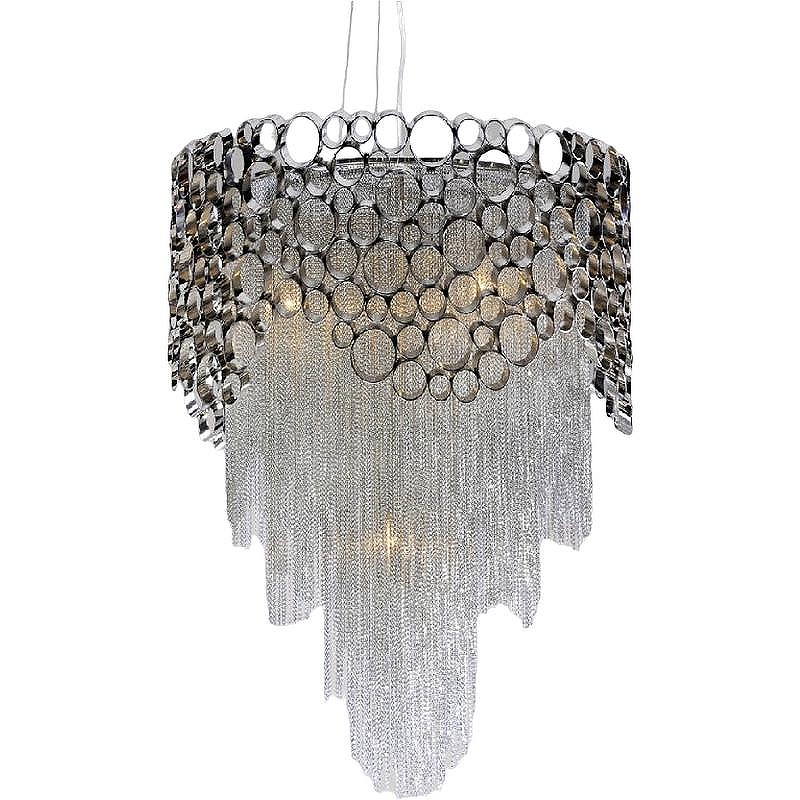 Люстра Crystal Lux Hauberk SP-PL6 D45 цвет плафона/подвески Прозрачный, цвет арматуры Никель
