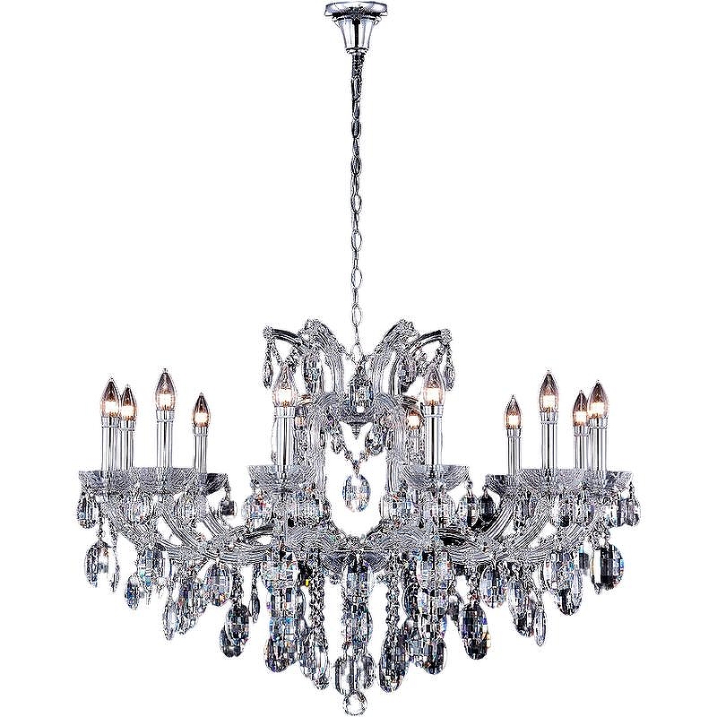 Люстра Crystal Lux Hollywood SP12 Chrome цвет плафона/подвески Прозрачный, цвет арматуры Хром
