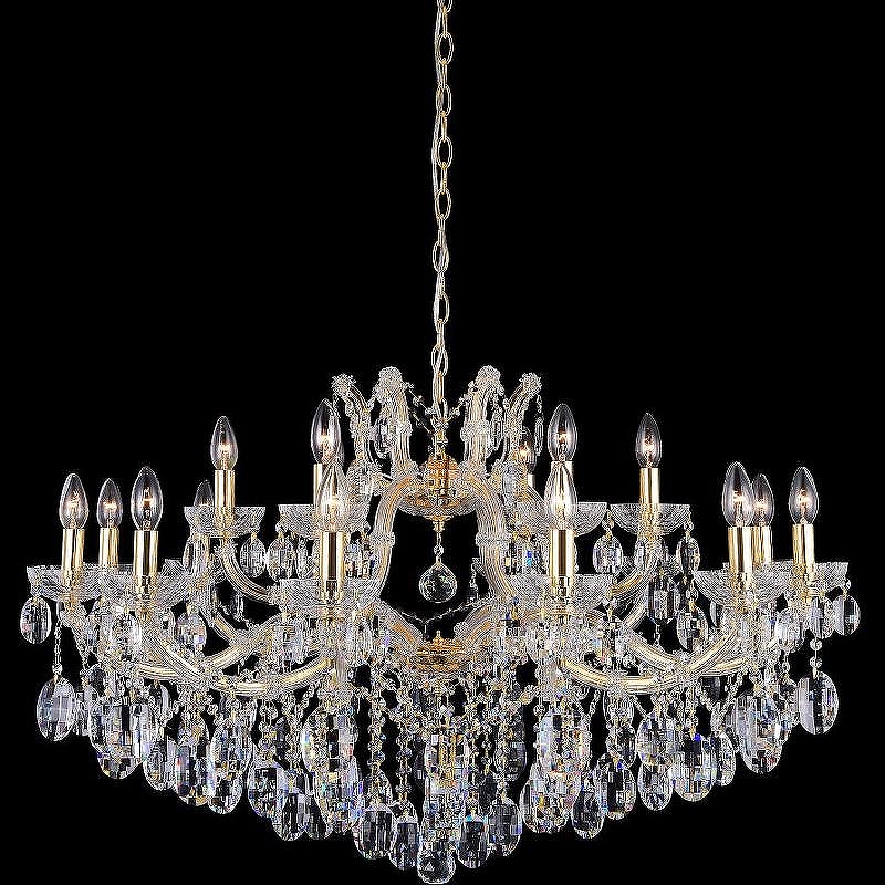 Люстра Crystal Lux Hollywood SP12+6 Gold цвет плафона/подвески Прозрачный, цвет арматуры Золото