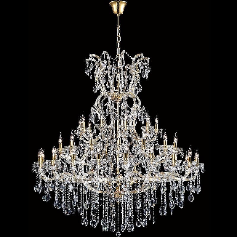 Люстра Crystal Lux Hollywood SP53 Gold цвет плафона/подвески Прозрачный, цвет арматуры Золото