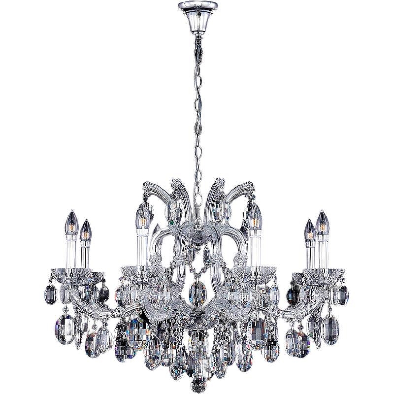 Люстра Crystal Lux Hollywood SP8 Chrome цвет плафона/подвески Прозрачный, цвет арматуры Хром
