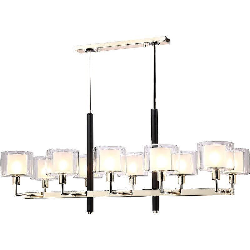 Люстра Crystal Lux Maestro SP-PL10 L1100 Gold цвет плафона/подвески Прозрачный, Бежевый, цвет арматуры Золото, Черный