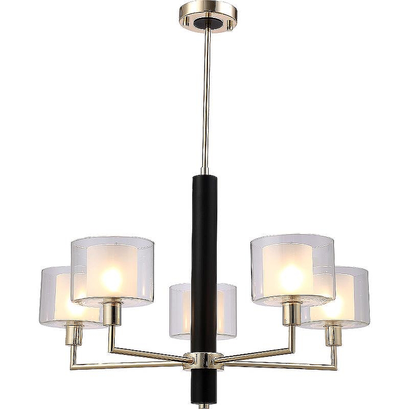 Люстра Crystal Lux Maestro SP-PL5 Gold цвет плафона/подвески Прозрачный, Белый, цвет арматуры Золото, Черный