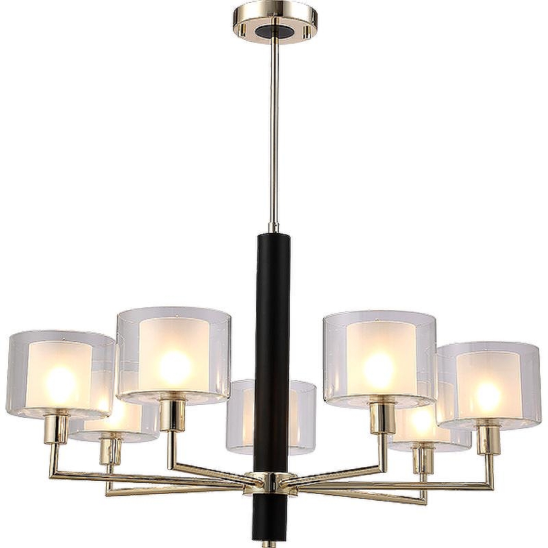 Люстра Crystal Lux Maestro SP-PL7 Gold цвет плафона/подвески Прозрачный, Белый, цвет арматуры Золото, Черный