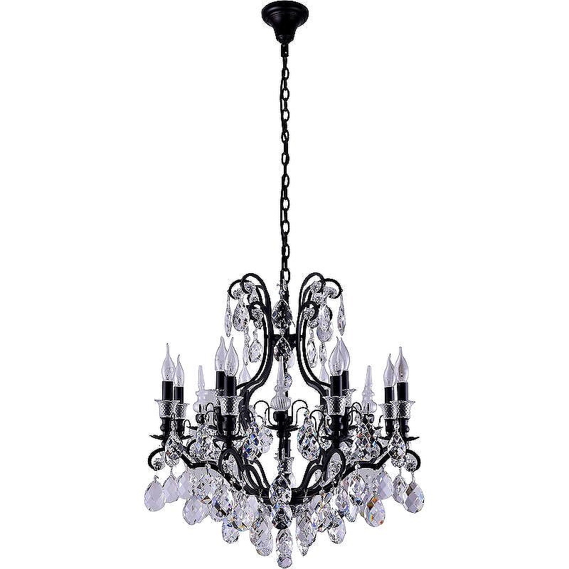 Люстра Crystal Lux Magnifico SP13 Black Transparent цвет плафона/подвески Прозрачный, цвет арматуры Черный