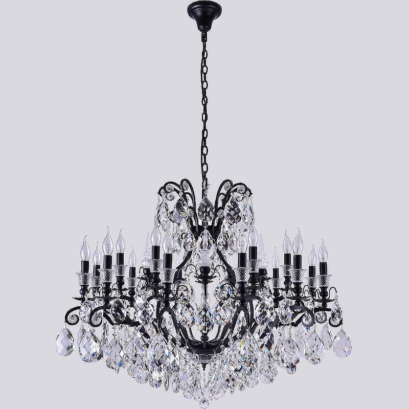 Люстра Crystal Lux Magnifico SP19 Black Transparent цвет плафона/подвески Прозрачный, цвет арматуры Черный
