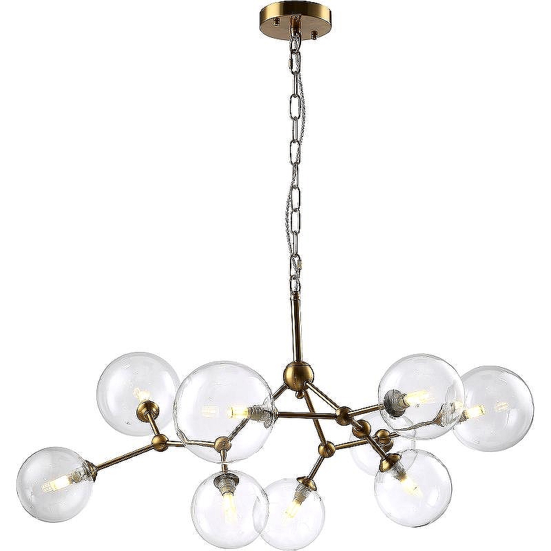 Люстра Crystal Lux Maximo SP9 Bronze цвет плафона/подвески Прозрачный, цвет арматуры Бронза