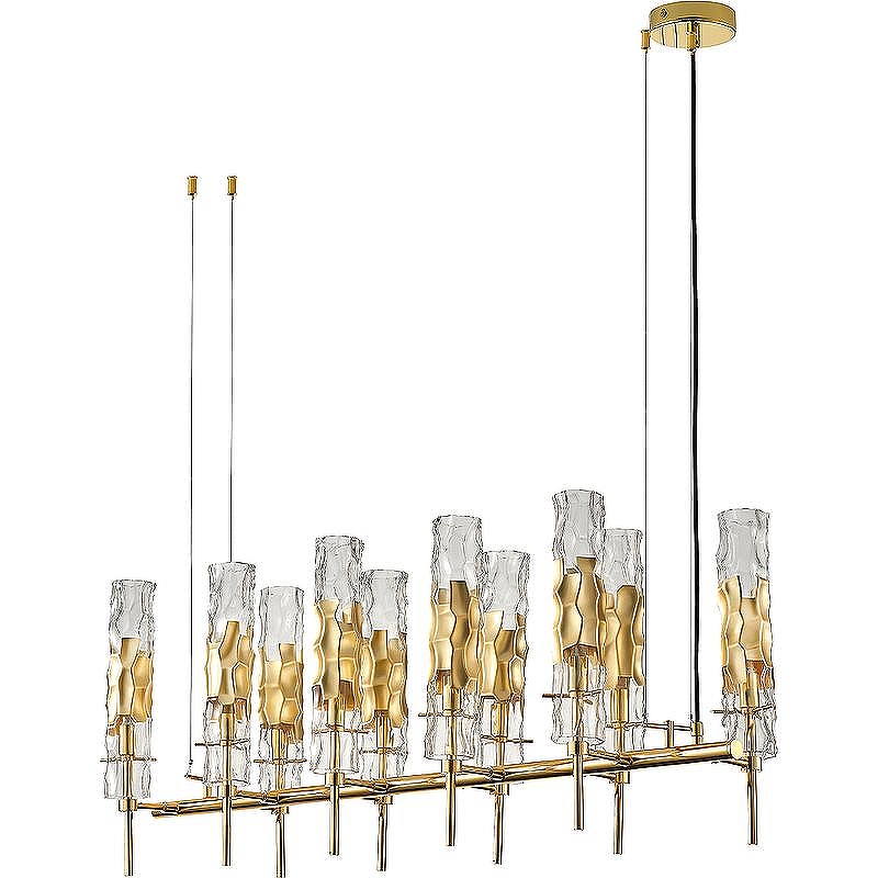 Люстра Crystal Lux Primavera SP10 Gold цвет плафона/подвески Золото, Прозрачный, цвет арматуры Золото