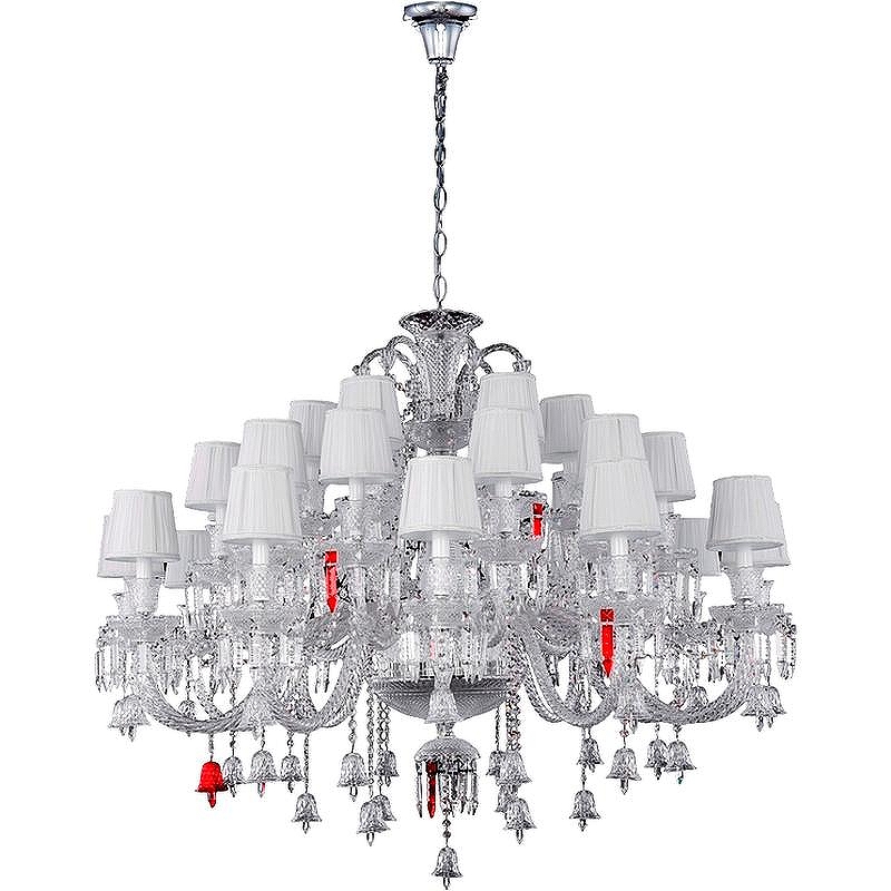Люстра Crystal Lux Princess SP30 цвет плафона/подвески Белый, цвет арматуры Прозрачный, Хром