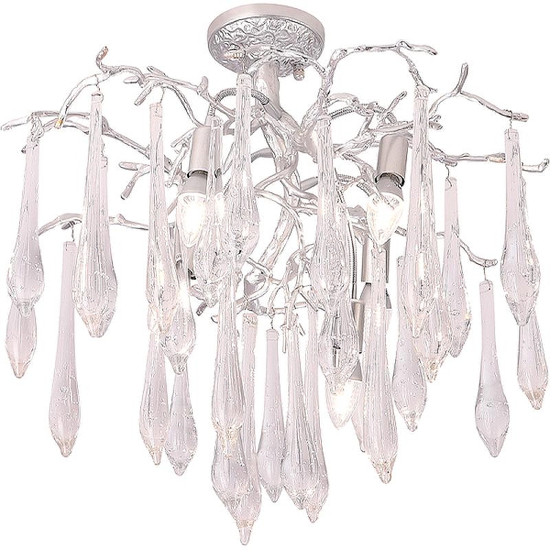 Люстра Crystal Lux Reina PL5 D600 Silver Patina цвет плафона/подвески Прозрачный, цвет арматуры Хром