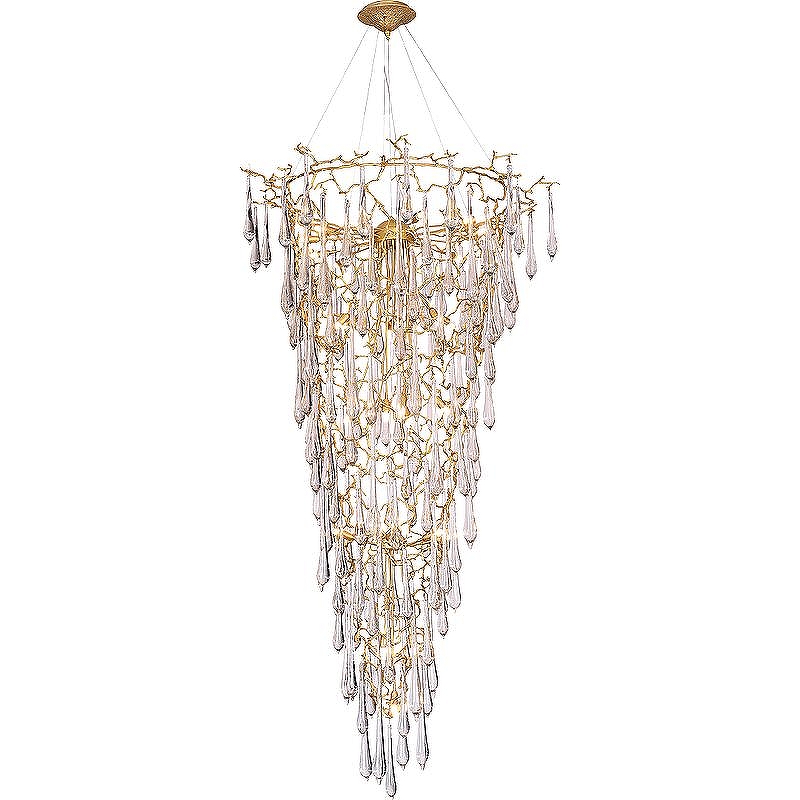 Люстра Crystal Lux Reina SP34 D1200 Gold Pearl цвет плафона/подвески Прозрачный, цвет арматуры Золото