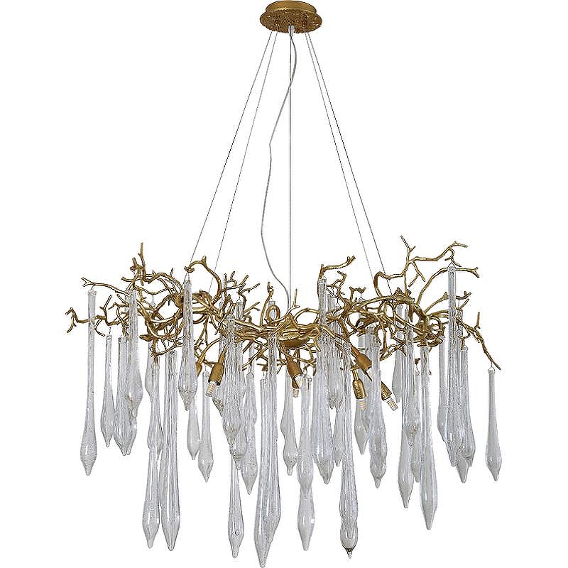 Люстра Crystal Lux Reina SP8 D1000 Gold Pearl цвет плафона/подвески Прозрачный, цвет арматуры Золото