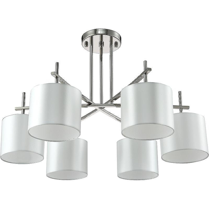 Люстра Crystal Lux Sergio PL6 Nickel цвет плафона/подвески Хром, цвет арматуры Никель