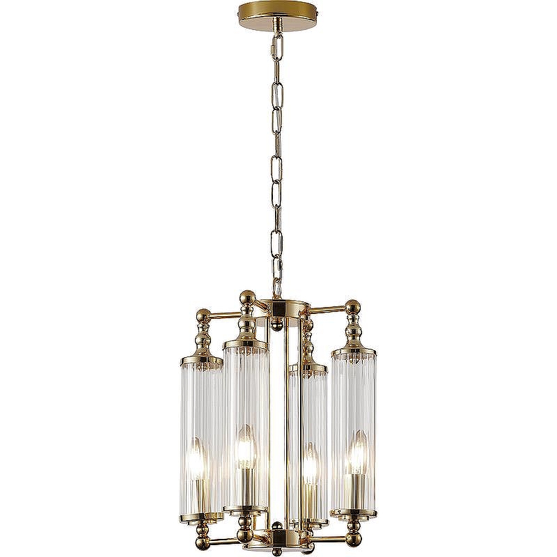 Люстра Crystal Lux Tomas SP4 Brass цвет плафона/подвески Прозрачный, цвет арматуры Латунь