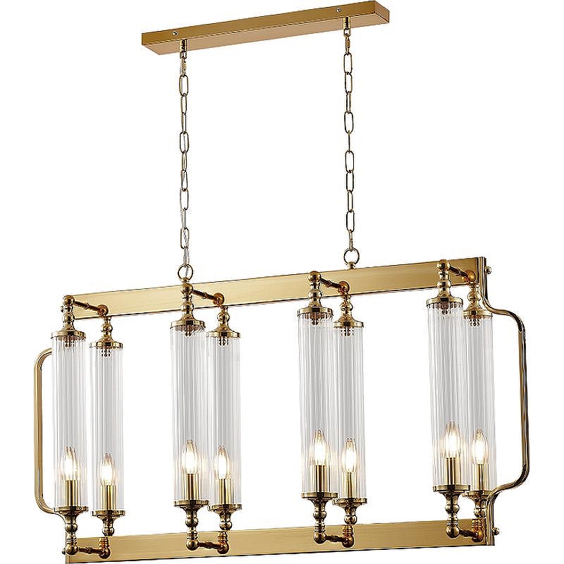 Люстра Crystal Lux Tomas SP8 L1000 Brass цвет плафона/подвески Прозрачный, цвет арматуры Латунь