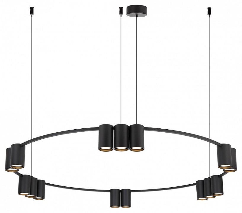 Люстра Denkirs Orb1t DK4067-BK цвет плафона/подвески Черный, цвет арматуры Черный