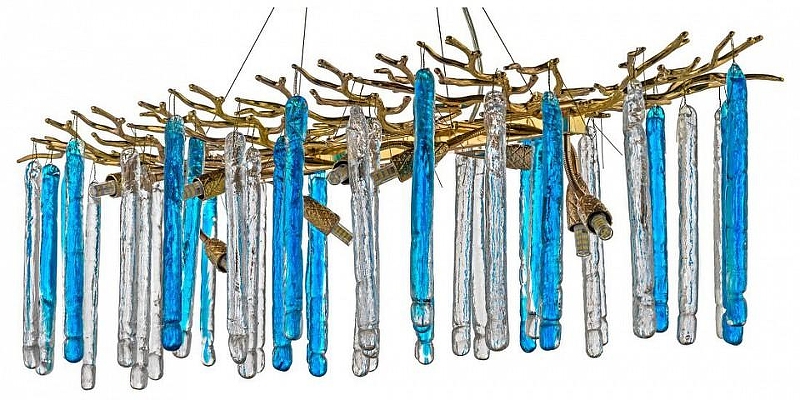 Люстра Dio D’Arte Tavenna Tavenna H 1.5.100x40.176 G цвет плафона/подвески Прозрачный, Синий, цвет арматуры Золото