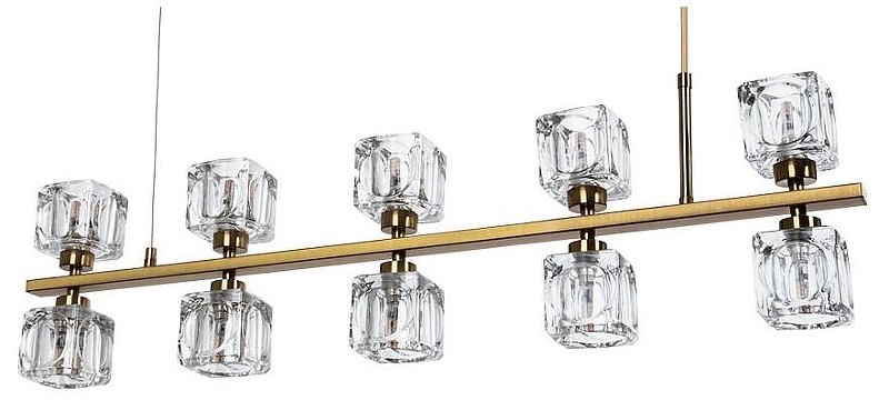 Люстра Divinare Alessandro 7205/17 SP-10 цвет плафона/подвески Прозрачный, цвет арматуры Латунь