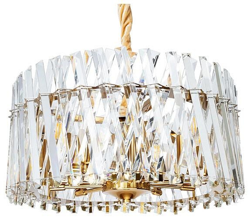 Люстра Divinare Bivara 7567/18 SP-10 цвет плафона/подвески Прозрачный, цвет арматуры Бронза