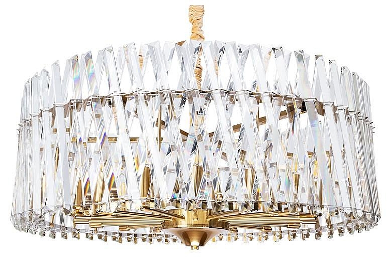 Люстра Divinare Bivara 7567/18 SP-16 цвет плафона/подвески Прозрачный, цвет арматуры Бронза