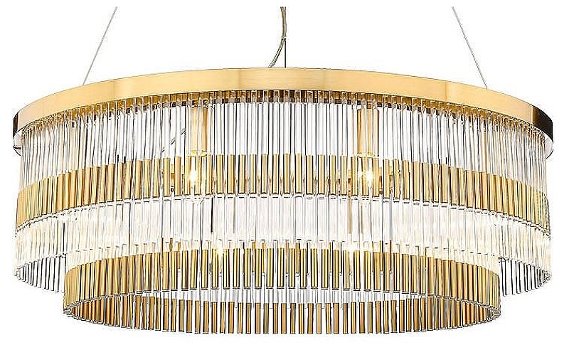 Люстра Divinare Brillante 6813/17 LM-10 цвет плафона/подвески Прозрачный, цвет арматуры Латунь