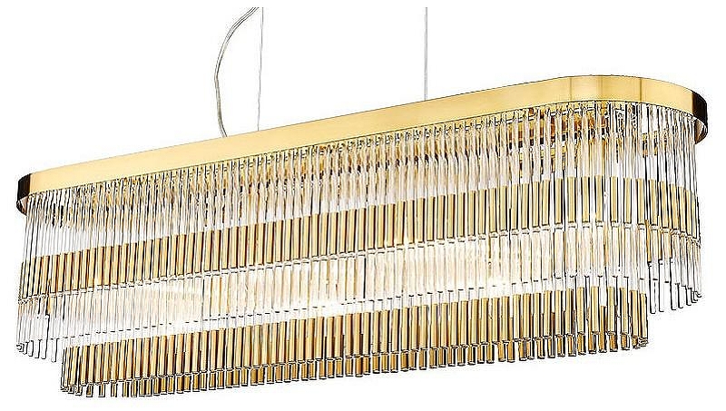 Люстра Divinare Brillante 6813/17 SP-7 цвет плафона/подвески Прозрачный, цвет арматуры Латунь