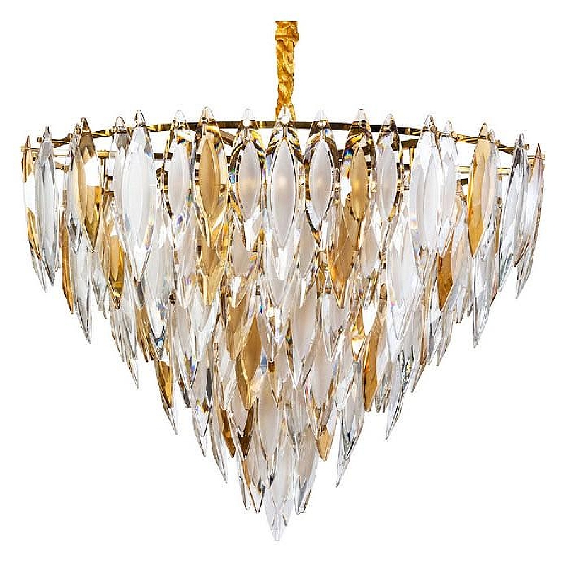 Люстра Divinare Cabrera 3509/01 LM-15 цвет плафона/подвески Прозрачный, Шампань, Коричневый, цвет арматуры Золото