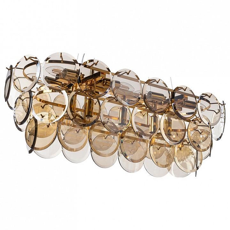 Люстра Divinare Chloe 7566/01 SP-13 цвет плафона/подвески Коричневый, цвет арматуры Золото