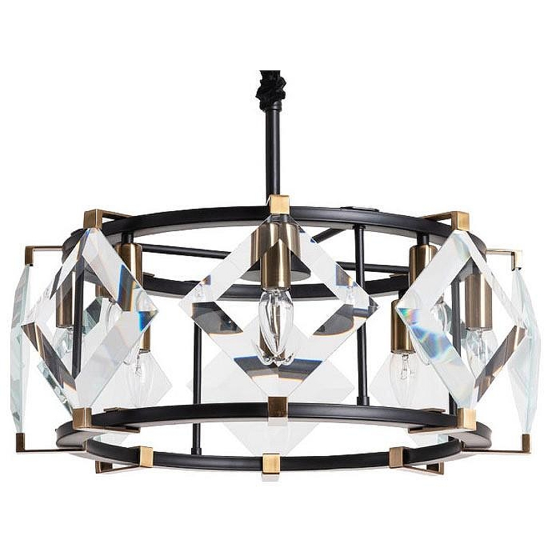 Люстра Divinare Elliot 7304/04 SP-8 цвет плафона/подвески Прозрачный, цвет арматуры Черный