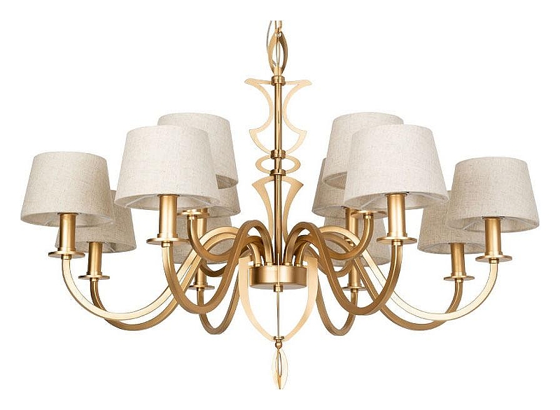 Люстра Divinare Florence 6819/19 SP-12 цвет плафона/подвески Бежевый, цвет арматуры Золото
