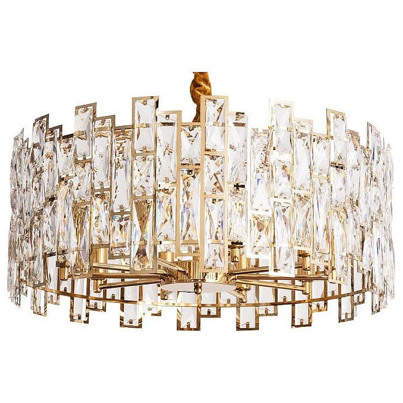 Люстра Divinare Medea 1684/01 LM-10 цвет плафона/подвески Прозрачный, цвет арматуры Золото