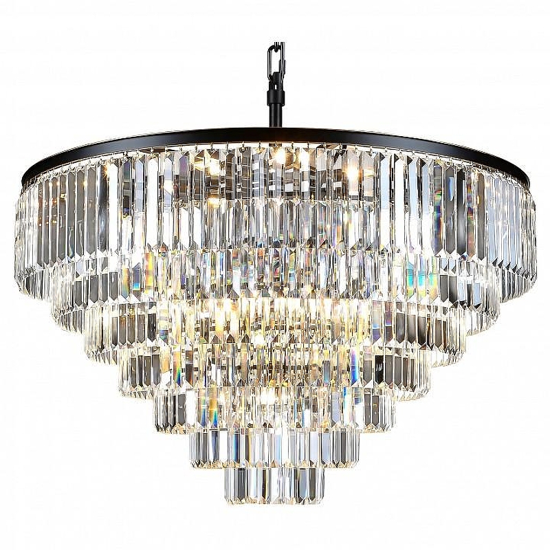 Люстра Divinare Nova 3001/01 LM-25 цвет плафона/подвески Прозрачный, цвет арматуры Черный