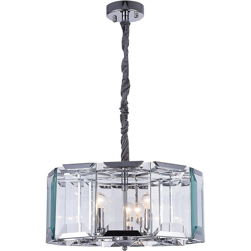 Люстра Divinare Ostin 1100/02 SP-8 цвет плафона/подвески Прозрачный, цвет арматуры Хром