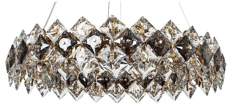 Люстра Divinare Rosalinda 7204/17 LM-12 цвет плафона/подвески Светло-серый, цвет арматуры Латунь