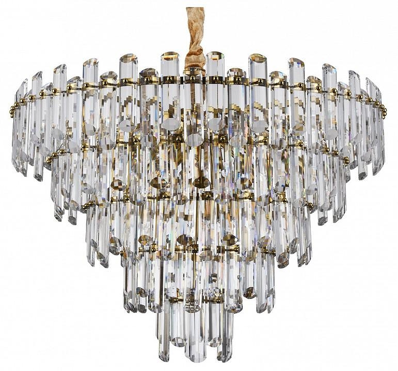 Люстра Divinare Rosie 3511/17 LM-16 цвет плафона/подвески Прозрачный, цвет арматуры Латунь