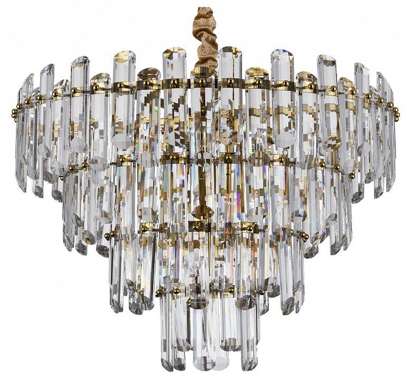 Люстра Divinare Rosie 3511/17 LM-8 цвет плафона/подвески Прозрачный, цвет арматуры Латунь