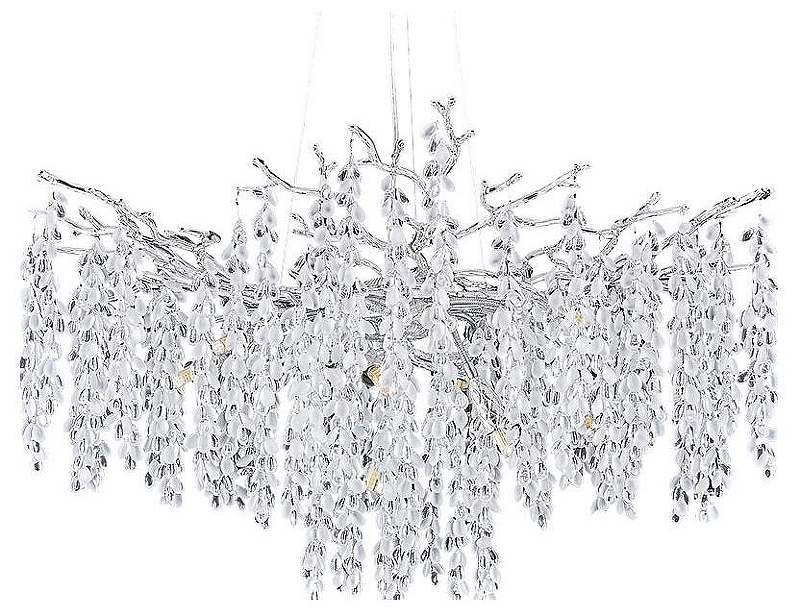 Люстра Divinare Salice 3135/26 SP-10 цвет плафона/подвески Белый, цвет арматуры Серебро