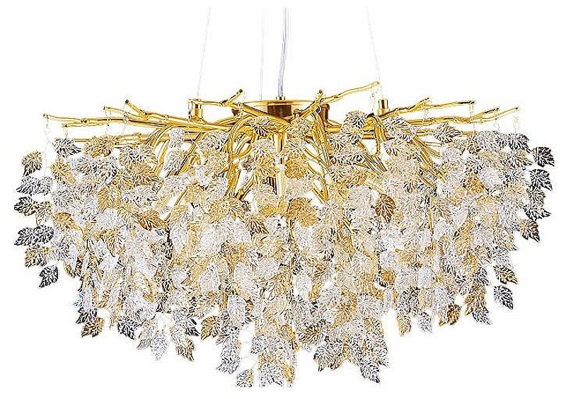 Люстра Divinare Salice 3136/01 SP-12 цвет плафона/подвески Оранжевый, цвет арматуры Золото