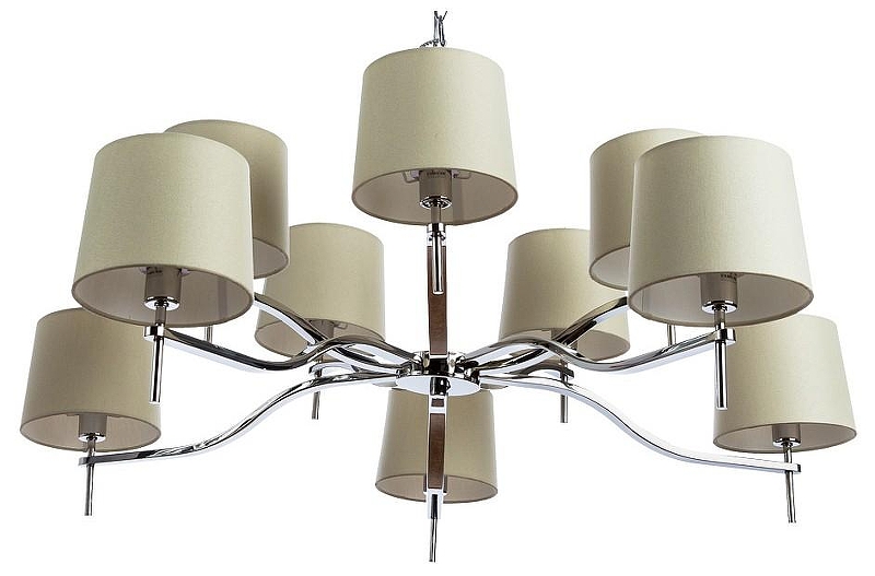 Люстра Divinare Soprano 1341/02 LM-10 цвет плафона/подвески Бежевый, цвет арматуры Хром