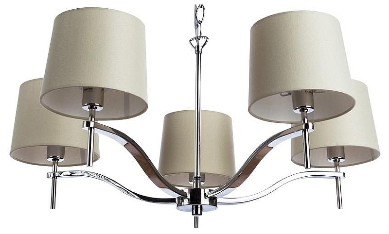 Люстра Divinare Soprano 1341/02 LM-5 цвет плафона/подвески Бежевый, цвет арматуры Хром