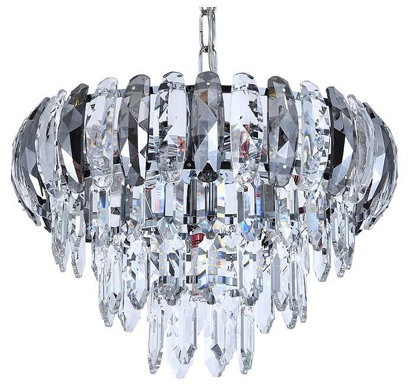 Люстра Escada 140008 140008/5P Chrome цвет плафона/подвески Светло-серый, Прозрачный, цвет арматуры Хром