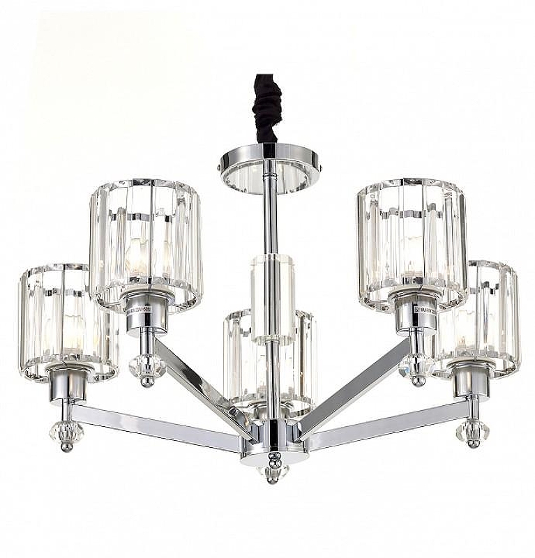 Люстра Escada Adorn 691/5S (Chrome) цвет плафона/подвески Прозрачный, цвет арматуры Хром
