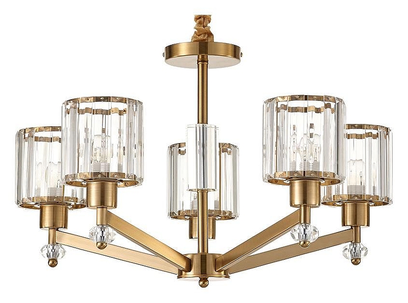 Люстра Escada Adorn 691/5S (Copper) цвет плафона/подвески Прозрачный, цвет арматуры Медь