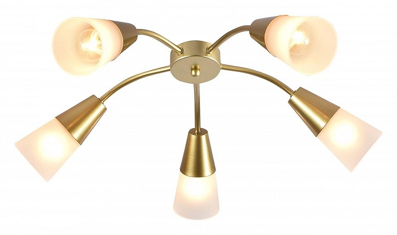 Люстра Escada Aqu1leg1a 1100/5P Gold цвет плафона/подвески Белый, цвет арматуры Золото